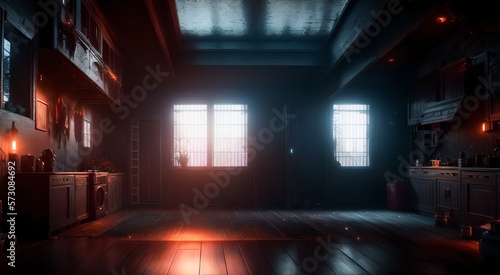 Interior of a empty room  AI Generated 