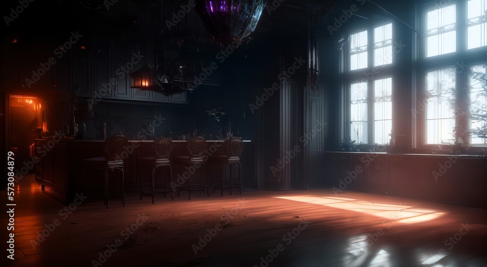 Obraz premium Interior of a empty room [AI Generated]