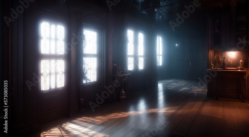 Interior of a empty room  AI Generated 