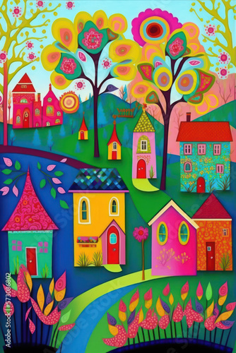 maisons colorées © CHANEL KOEHL