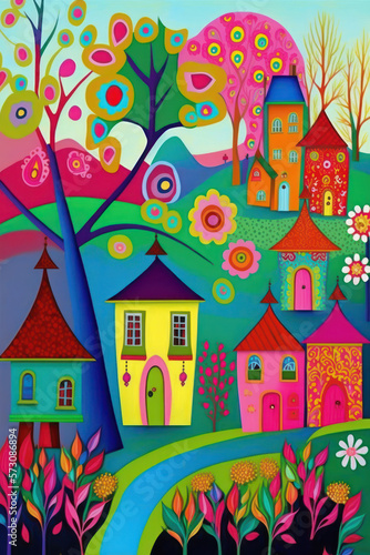maisons colorées © CHANEL KOEHL
