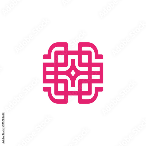 motif logo simple angular logo can be used for textilemodern corporate, abstract letter logo