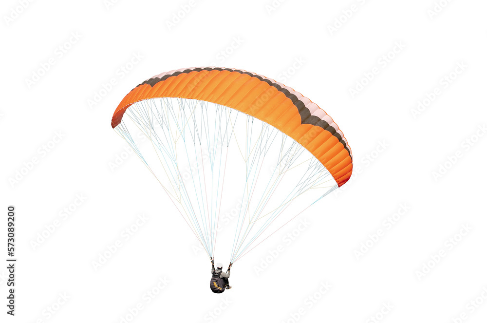 The sportsman flying on a paraglider. isolated on transparent background with clipping path. Beautiful paraglider in flight with clipping path and alpha channel. for both printing and web pages. The sportsman flying on a paraglider. isolated on transparent background with clipping path. Beautiful paraglider in flight with clipping path and alpha channel. for both printing and web pages.