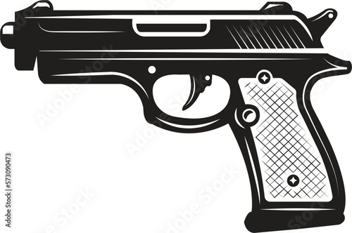 Popular U.S pistol Vector Illustration.