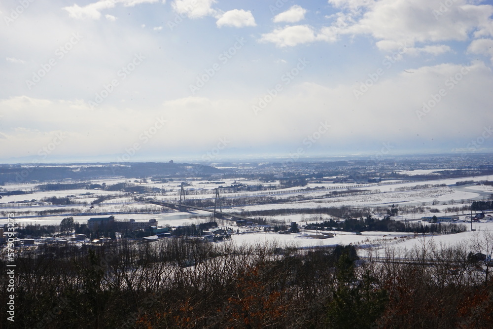 Tokachigaoka Observatory or Snow Covered Scenery in Hokkaido, Japan - 日本 北海道 帯広 十勝が丘展望台 風景