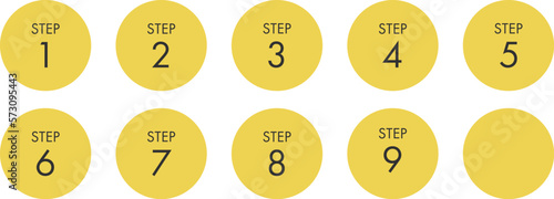 STEP　数字のアイコン（ラベル）