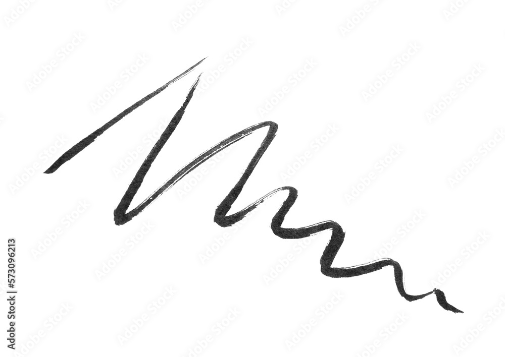Stroke of black eyeliner on white background Stroke of black eyeliner on white background