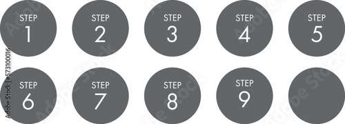 STEP　数字のアイコン（ラベル）