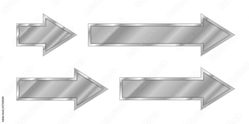 Silver arrow set, no background vector, isolated metal arrow symbol
Silver arrow set, no background vector, isolated metal arrow symbol