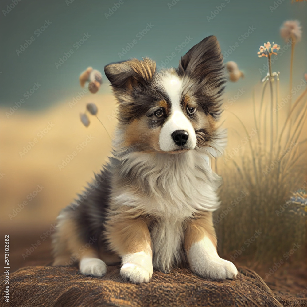 Puppy Bohemian Shepherd - Generative AI Puppy Bohemian Shepherd - Generative AI