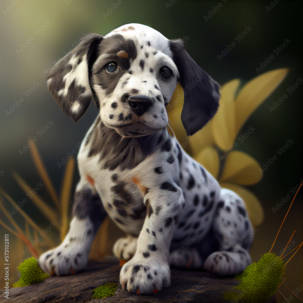 Puppy Cathoula Leopard Dog - Generative AI Puppy Cathoula Leopard Dog - Generative AI
