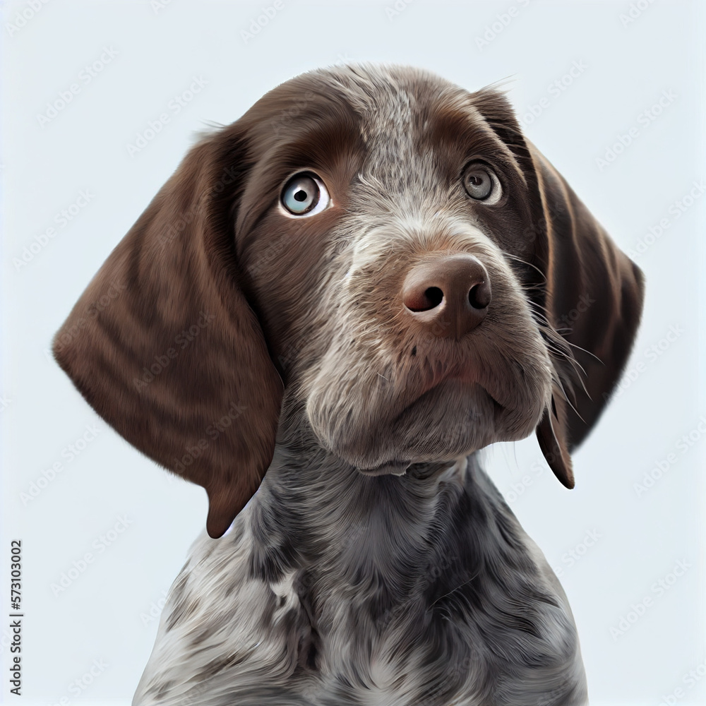 Puppy German Wirehaired Pointer - Generative AI