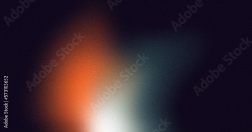 Dark color gradient background, grainy gradient luminous color splash wave, abstract noise texture gradient, orange white black wide banner photo