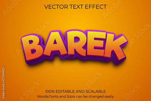 Modern 3D editable text effect 