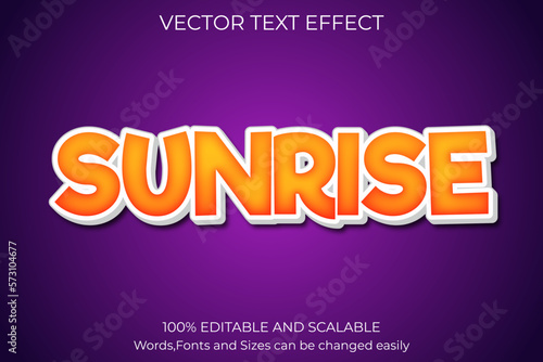Modern 3D editable text effect 