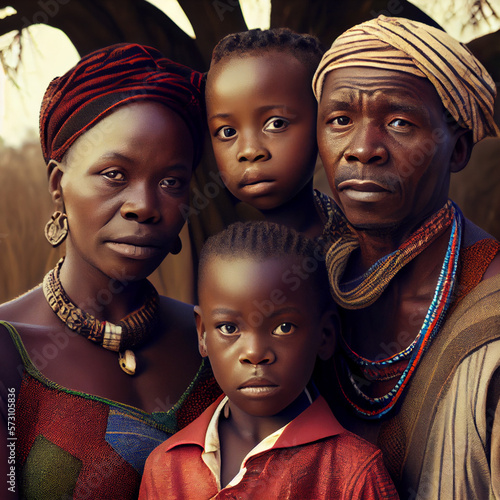 African Family Photos Zambia - Generative AI