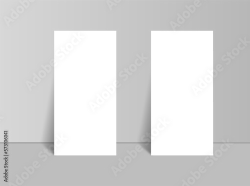 bi fold brochure dl flyer rack card blank paper mockup 