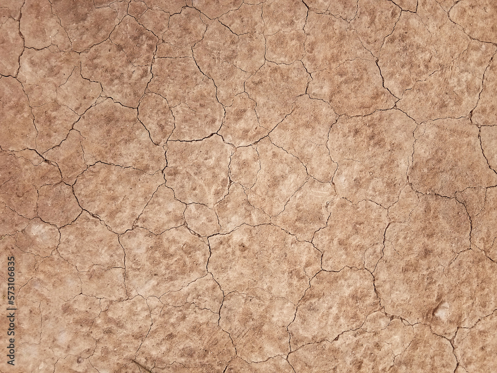 The ground has cracks in the top view for the background The ground has cracks in the top view for the background