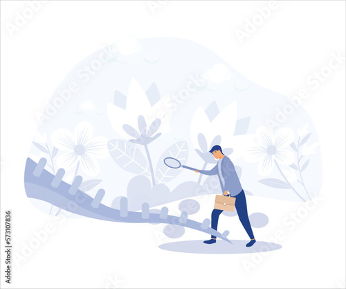 Long tail marketing selling product in niche market.  Flat vector modern illustration. 