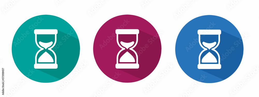 Icon for hourglass vector illustration in flat. Icon for hourglass vector illustration in flat.