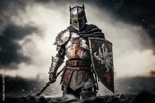 The Fighting Strength of Medieval Europe - Medieval Knight Warrior Generative AI 