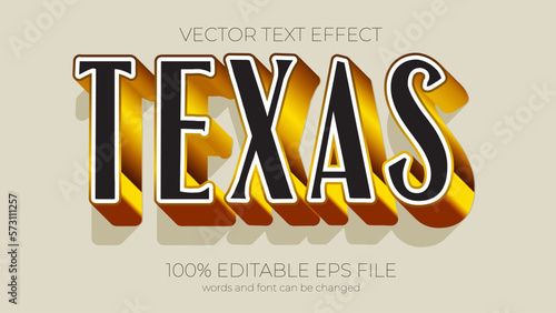 texas editable text effect style, EPS editable text effect
