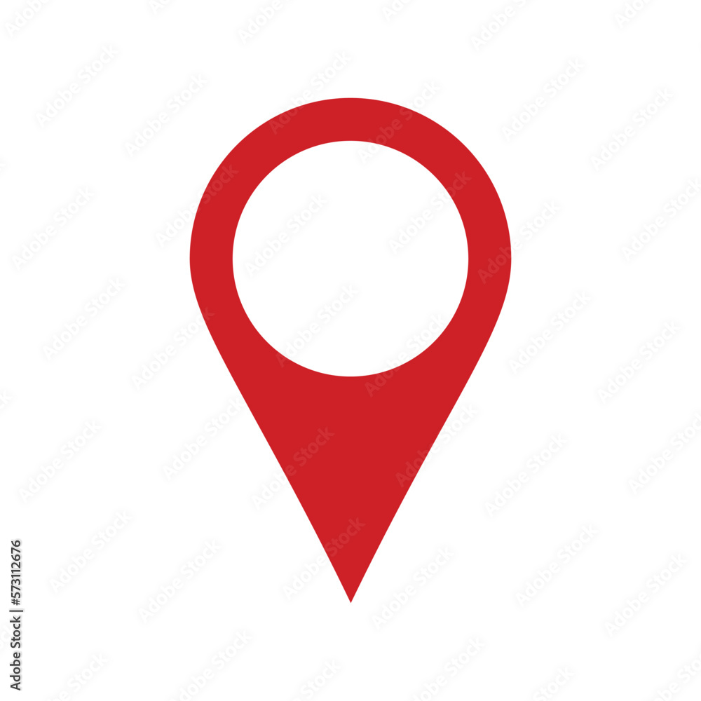 : Pinpoint red and white isolated icon. Pin point sign. Pinpoint symbol for website, gps navigator, apps, business card : Pinpoint red and white isolated icon. Pin point sign. Pinpoint symbol for website, gps navigator, apps, business card