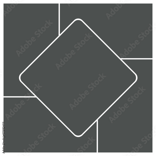 Five photos collage frame template, vector illustration