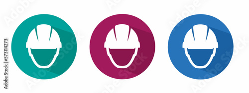 Icon for bicycle helmet vector illustration in flat.