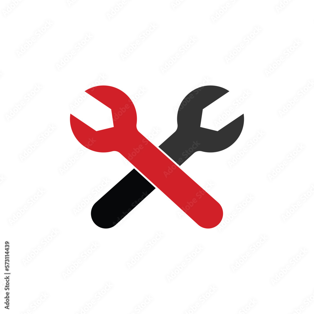 Wrench icon. Tools icon isolated on white background Wrench icon. Tools icon isolated on white background