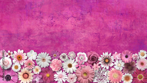 花はなHANA、ピンクホワイトのフローラルな背景