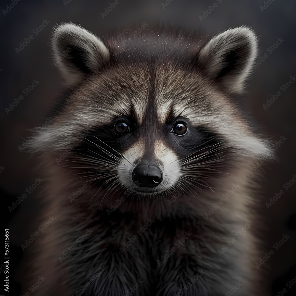 Obraz premium Raccoon. Generative AI