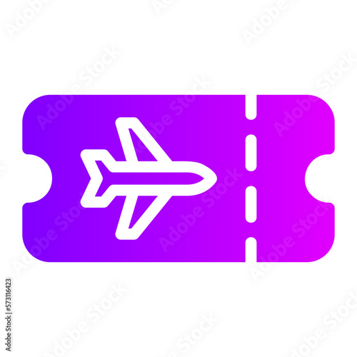 plane tickets gradient icon