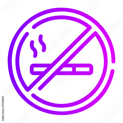 no smoking gradient icon