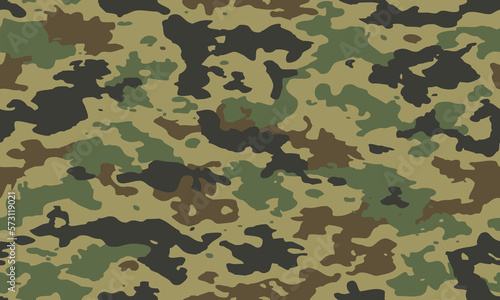 Wallpaper Mural Camouflage seamless pattern. Trendy style camo, repeat print. Vector illustration. Khaki texture, military army green hunting print Torontodigital.ca
