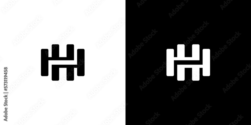 Fototapeta premium HH icon logo design template vector