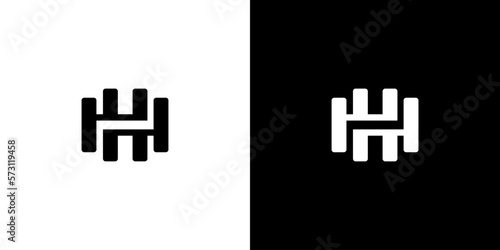 HH icon logo design template vector