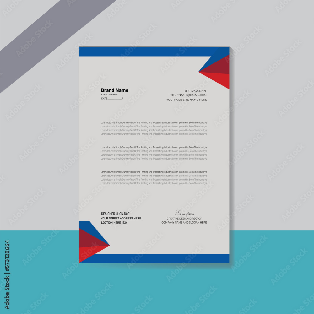 Letterhead Minimal Corporate Layout Template Letterhead Minimal Corporate Layout Template