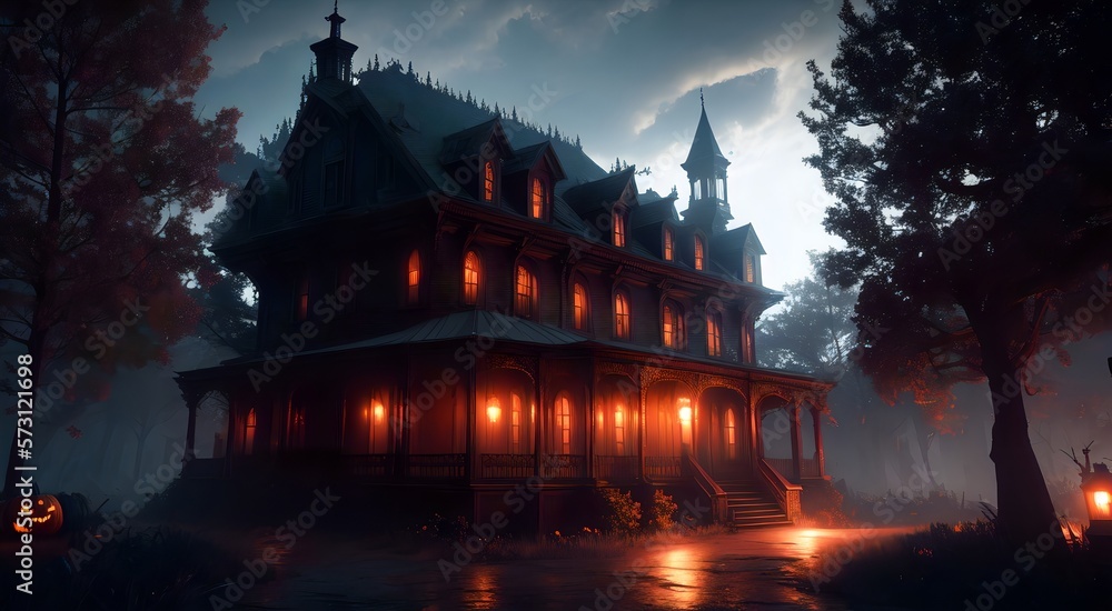 Obraz premium Medieval Gothic House [AI Generated]