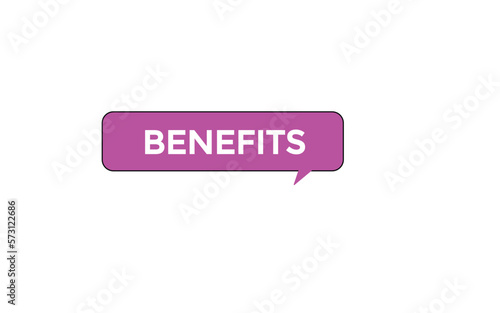 benifits button vectors.sign label speech bubble benefits 
 photo