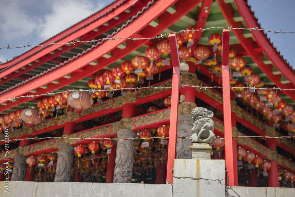 Traditional Chinese guardian gate statute on the Chinese temples when Chinese new years. The photo is suitable to use for Chinese new year, lunar new year background and content media. Traditional Chinese guardian gate statute on the Chinese temples when Chinese new years. The photo is suitable to use for Chinese new year, lunar new year background and content media.