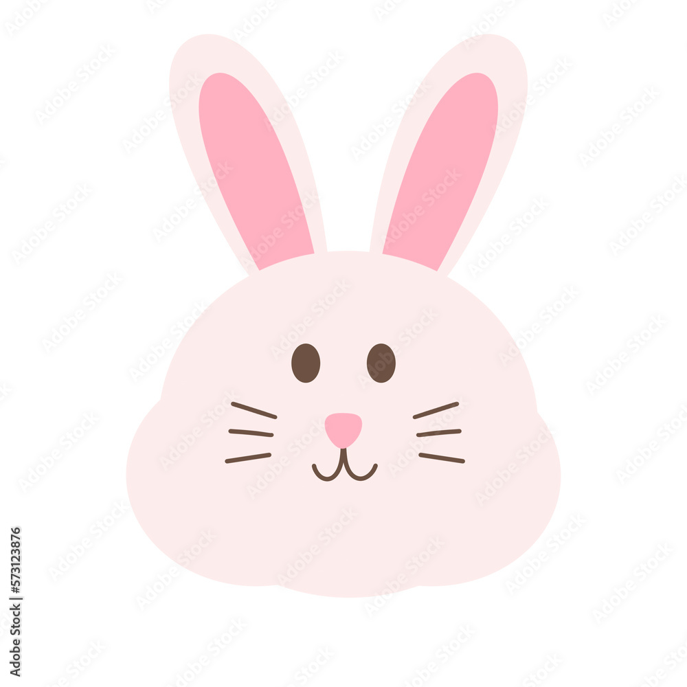Fototapeta premium Bunny Rabbit Cartoon Head
