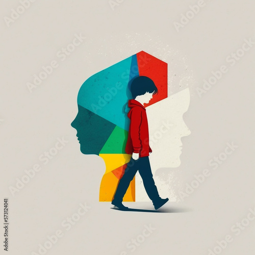 Illustration of person with autism photo
