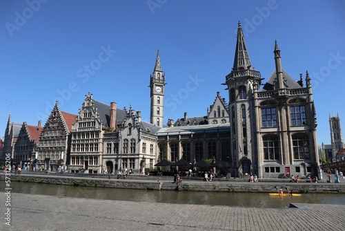 The Graslei in the old town of Ghent, Belgium