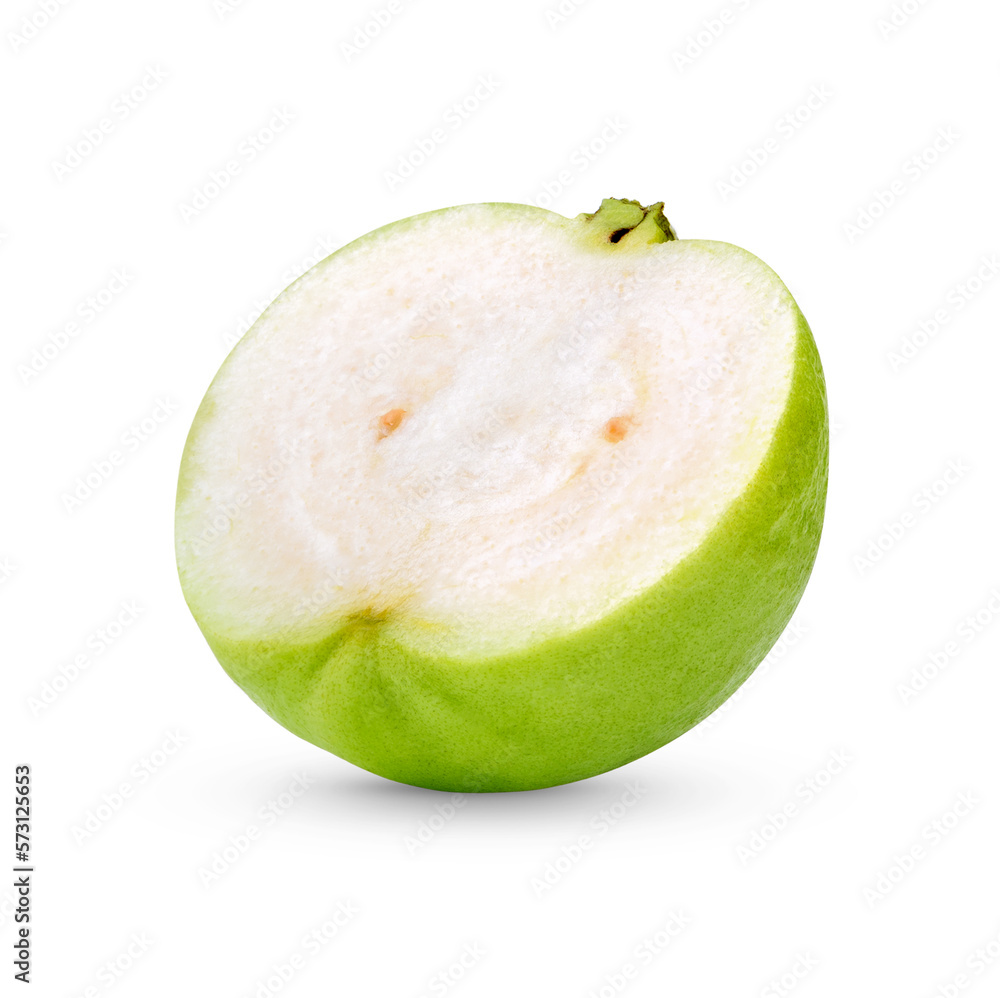 Sliced Guava fruit isolated on white background Sliced Guava fruit isolated on white background