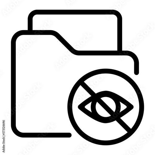 folder line icon