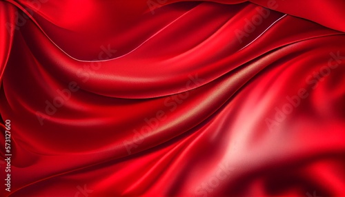 Red silk background. Generative AI, Generative, AI