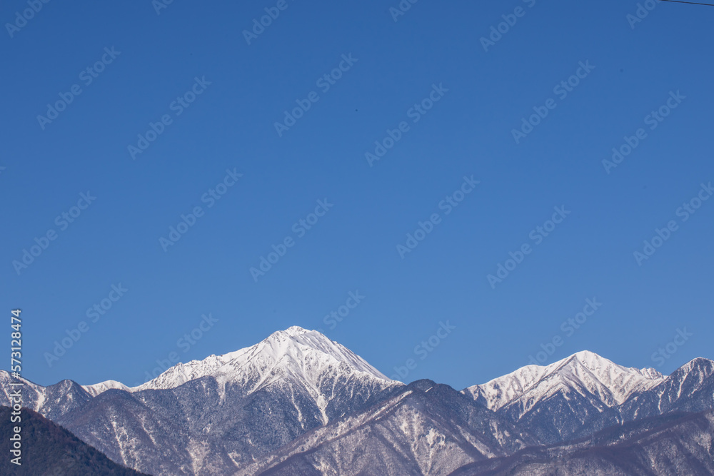 雪の山景色　mountain winter