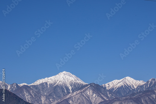 雪の山景色 mountain winter