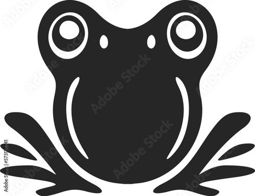 An elegant simple black toad black logo. Isolated on a white background.